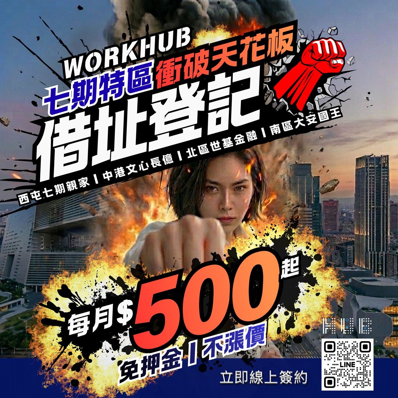 WORKHUB 台中七期特區 | 商務借址登記震撼方案